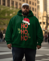 Weihnachtszeit der Freude Hoodie für Herren in Übergröße